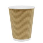 250ml Ripple Paper Cups - 25pcs